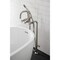 Aqua Vintage CCK8408DX Freestanding Tub Faucet with Supply Line, Stop Valve, Brushed Nickel CCK8408DX - alternate 3